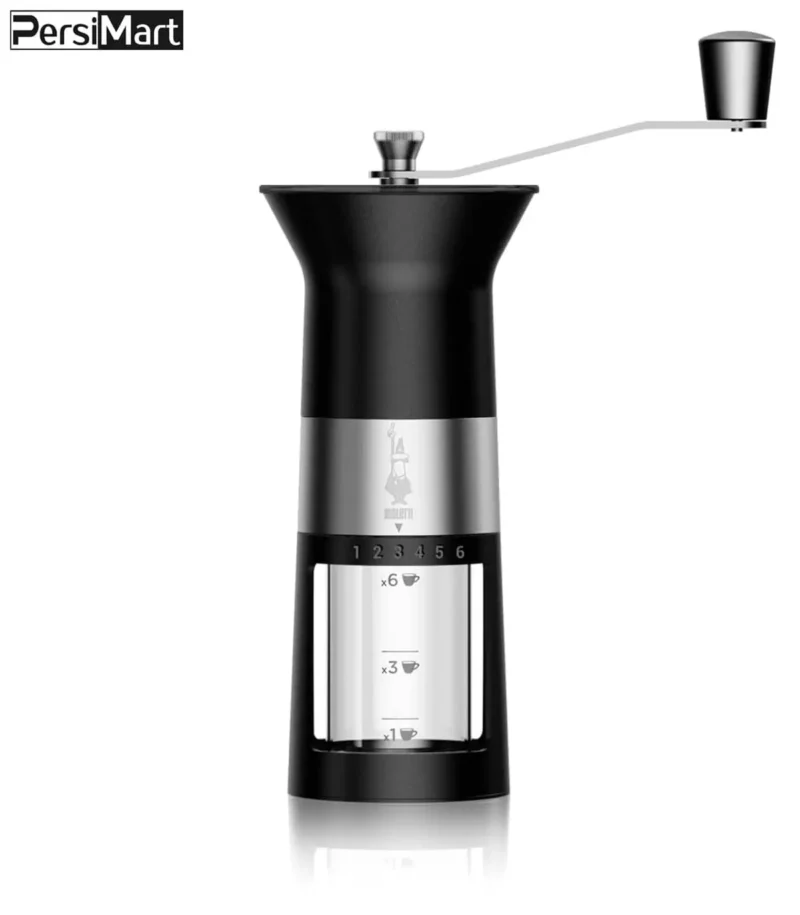 bialetti manual grinder with stainless steel burr